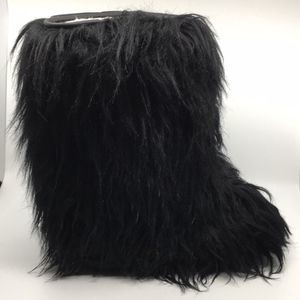 Women's Black Faux Fur Winter Boots
